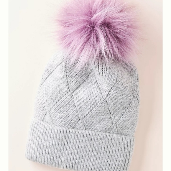 Anthropologie Pick-a-pom Beanie Base - grey - Picture 4 of 9